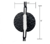 Picture of U-nitt 8-1/2 feet Black Aluminum Rain Chain: Black Medallion Link 8.5 ft length #6003BLK