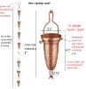 Picture of U-nitt pure Copper Rain Chain: stamped cup 8 - 1/2 ft #786/231