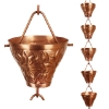Picture of U-nitt 8-1/2 feet Pure Copper Rain Chain: embossed cup 8.5 ft length #5501