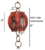 Picture of U-nitt pure Copper Rain Chain: slotted drum 8 - 1/2 ft #8563