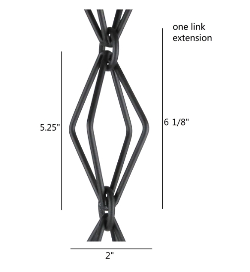 Picture of U-nitt Rain Chain Single Link Extension #6002BLK: one link extension