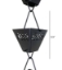 Picture of U-nitt Rain Chain Single Cup Extension #3121BLK: one cup with upper and lower links
