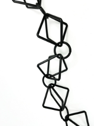 Picture of U-nitt 8-1/2 feet Black Diamond Rain Chain: Diamond Link 8.5 ft length #6004BLK