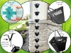 Picture of U-nitt  Rain Chain for Gutter: Square Joy Cup Black; Length: 8.5 ft (Whole Chain) 3122BLK