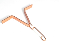 Picture of U-nitt Gutter Clip for Rain Chain Installation / Hanging,  Reinforced, #973CP, Copper Plated