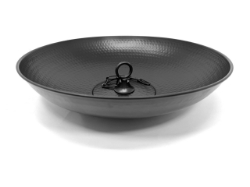 Picture of U-nitt 16" Aluminum basin / bowl / dish for Rain Chain: with attachment loop, Black, #976BLK 