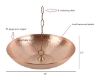 Picture of U-nitt 16" Pure Copper basin / bowl / dish for Rain Chain: with attachment loop #976