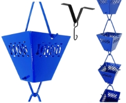 Picture of U-nitt  Rain Chain for Gutter: Square Jali Cup Blue; Length: 8.5 ft (Whole Chain) 3121BLU