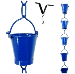 Picture of U-nitt Rain Chain: Bucket Cup Blue 8 - 1/2 ft #8146BLU