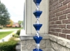 Picture of U-nitt Rain Chain for Roof Gutter Downspout, Water Catcher/Diverter, square blue 8 - 1/2 ft #5517BLU