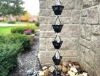 Picture of U-nitt  Rain Chain for Gutter: Square Jali Cup Black; Length: 8.5 ft (Whole Chain) 3121BLK