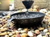 Picture of U-nitt 12" Rain Chain Anchoring Basin / Spill Bowl / Dish: with Attachment Chain, Black with Gold, #972GD