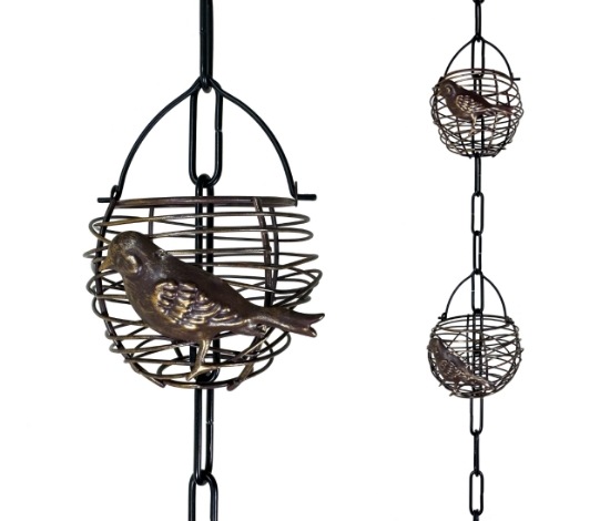 Picture of U-nitt Rain Chain: Nature Bird Nest 8 - 1/2 ft #8226BD