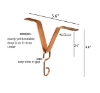 Picture of U-nitt Gutter Clip for Rain Chain Installation / Hanging,  Reinforced, #973CP-4PK, Copper Plated 4 Pack