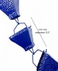 Picture of U-nitt Rain Chain Single Cup Extension #5517BLU: one cup with upper and lower links