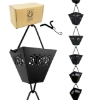 Picture of U-nitt  Rain Chain for Gutter: Square Jali Cup Black; Length: 8.5 ft (Whole Chain) 3121BLK