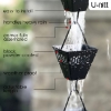 Picture of U-nitt  Rain Chain for Gutter: Square Jali Cup Black; Length: 8.5 ft (Whole Chain) 3121BLK