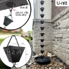 Picture of U-nitt  Rain Chain for Gutter: Square Jali Cup Black; Length: 8.5 ft (Whole Chain) 3121BLK