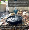 Picture of U-nitt 12" Rain Chain Anchoring Basin / Spill Bowl / Dish: with Attachment Chain, Black, #972FBLK-V2