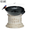 Picture of U-nitt 12" Rain Chain Anchoring Basin / Spill Bowl / Dish: with Attachment Chain, Black, #972FBLK-V2