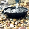 Picture of U-nitt 12" Rain Chain Anchoring Basin / Spill Bowl / Dish: with Attachment Chain, Black, #972FBLK-V2