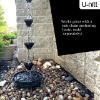 Picture of U-nitt Rain Chain for Roof Gutter Downspout, Water Catcher/Diverter,  square black 8 - 1/2 ft #5517BLK-CH