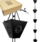 Picture of U-nitt Rain Chain for Gutter, Square Sunflower Black, 8.5 ft Full Length, 5515BLK