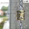 Picture of U-nitt Rain Chain: Antique Leaf, Light Up in the Dark, 8 - 1/2 ft #8565LAN