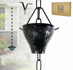 Picture of U-nitt Rain Chain Sunflower embossed 8 - 1/2 ft #5501A