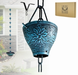 Picture of U-nitt Rain Chain Sunflower embossed 8 - 1/2 ft #5501PA