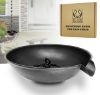 Picture of U-nitt 12" Rain Chain Anchoring Basin / Spill Bowl / Dish: with Attachment Chain, Black, #972BBLK